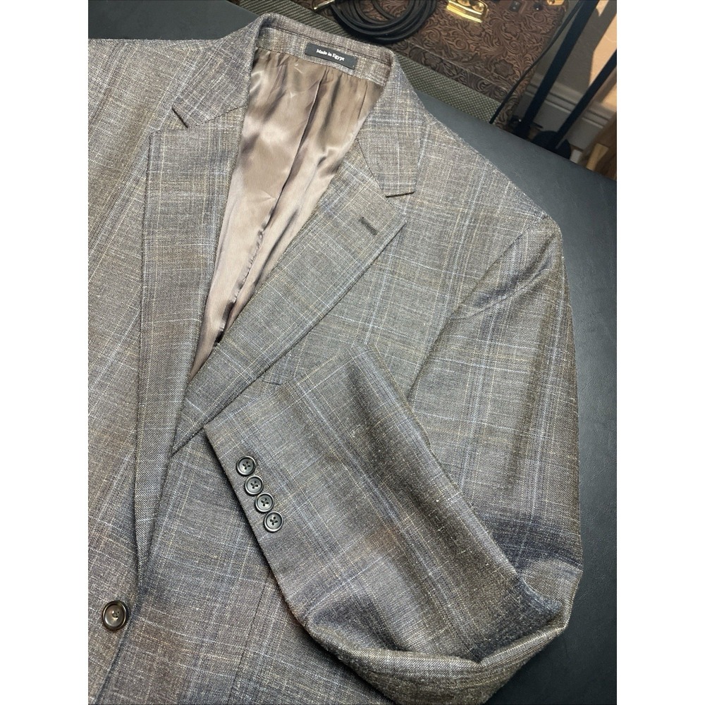 Pronto Uomo Platinum 42x Long Wool, Silk, Linen Blend Taupe Multi Pocket Sonw